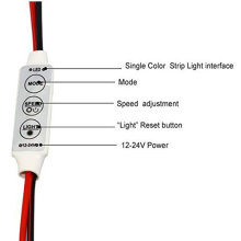 12V 12A mini amplificador LED en línea con luz individual para luces LED de una sola luz